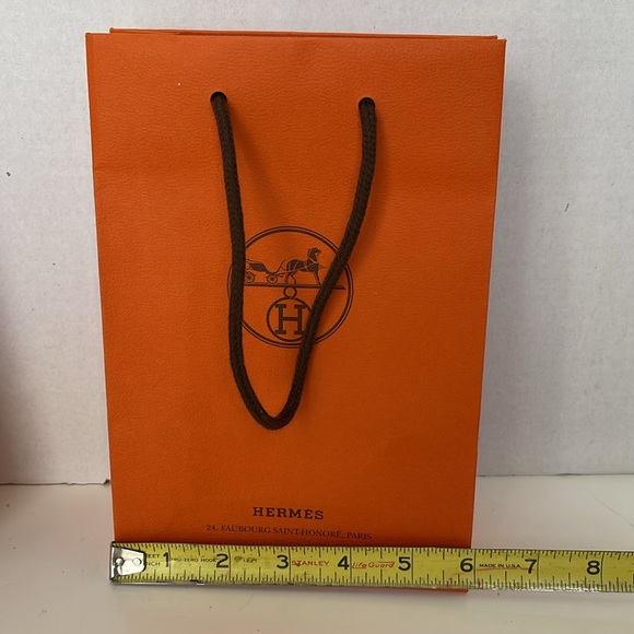 (2) HERMES EMPTY SHOPPING BAGS 6”x 9” - Picture 3 of 3
